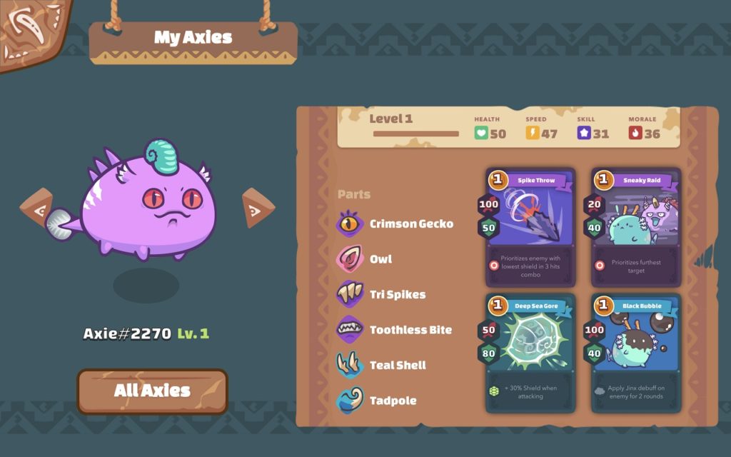 Axie Infinity 2 Charaktere