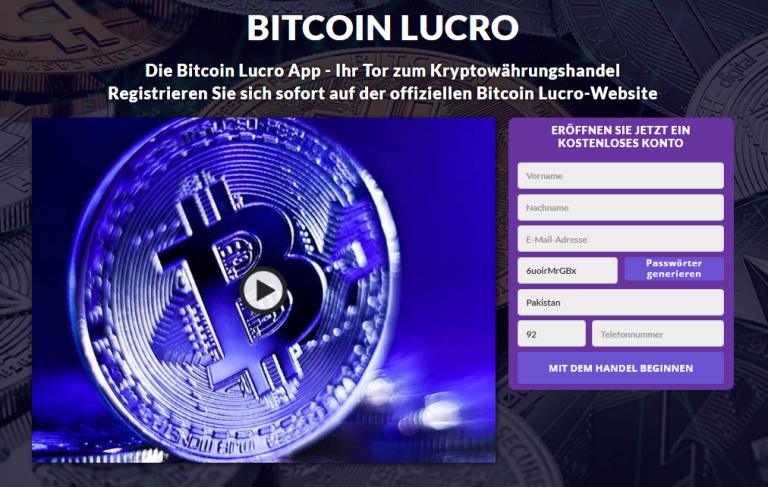 Bitcoin Lucro Review 2022- Legit Oder Scam? Funktioniert Diese Software Wirklich?0 (0)