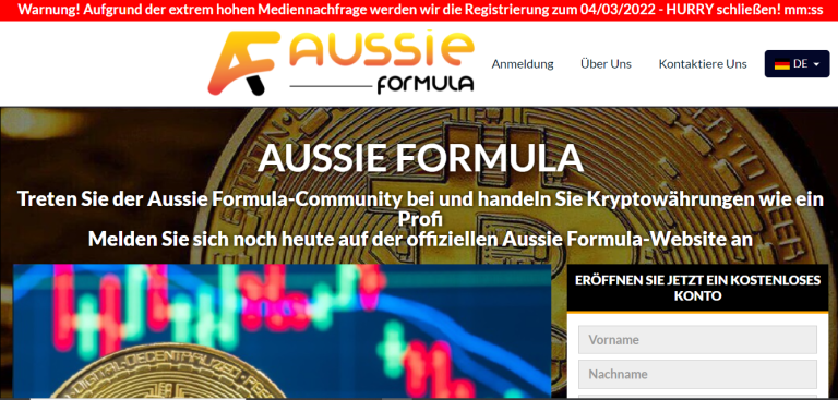 Aussie Formula  Überprüfung: Erlaubt es Händlern, Tausende von Dollars zu verdienen?0 (0)
