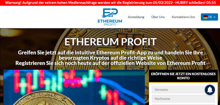 Ethereum Profit  Review – Ein Betrug oder eine echte Handelsplattform0 (0)