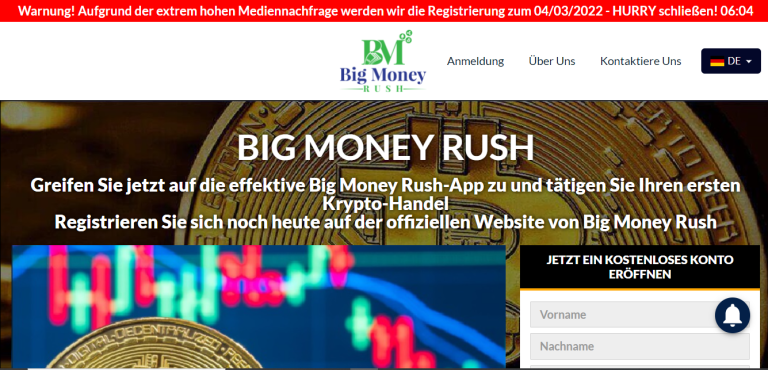 Big Money Rush  Review: Bietet es eine effiziente Handelsmethode?0 (0)