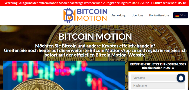 Bitcoin Motion  Überprüfung: Ist es wirklich eine professionelle Handelsplattform?0 (0)