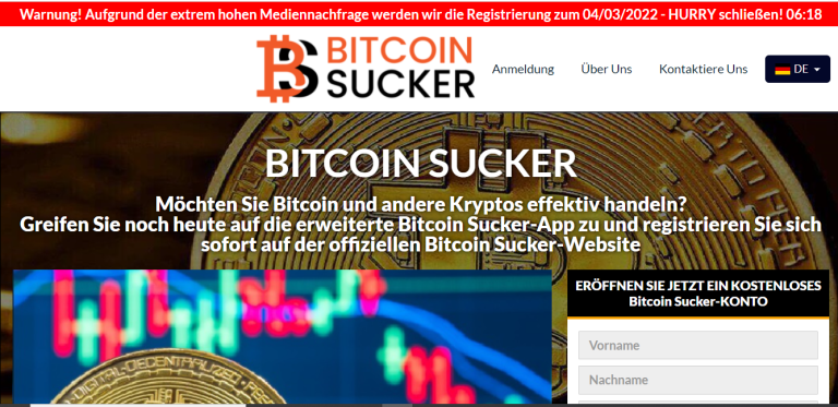 Bitcoin Sucker  Review: Können wir diese Handels-Software als seriös betrachten?0 (0)